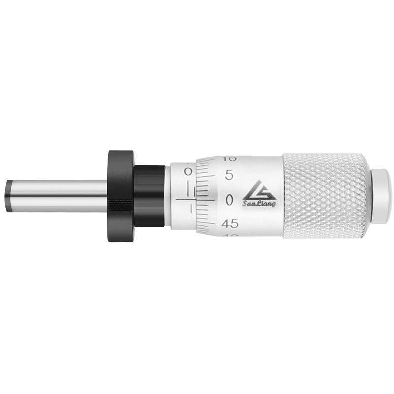三量數(shù)顯微分頭千分尺0-25mm高精度0.001螺旋測微平圓頭儀器 JD368 機械 0-13mm平頭帶螺母