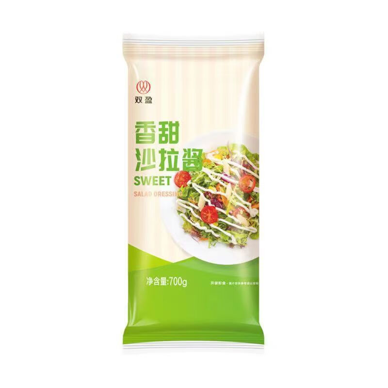 双盈香甜沙拉酱700g*12袋整箱香甜水果色拉汉堡寿司三明治鸡肉卷沙拉 双盈香甜沙拉酱700g*6包