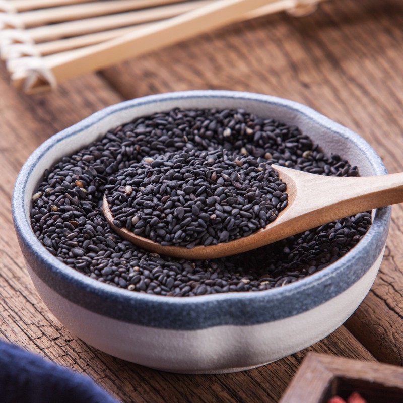 【3斤】炒熟黑芝麻 熟即食干吃黑芝麻粒农家五谷杂粮免洗500g*3袋