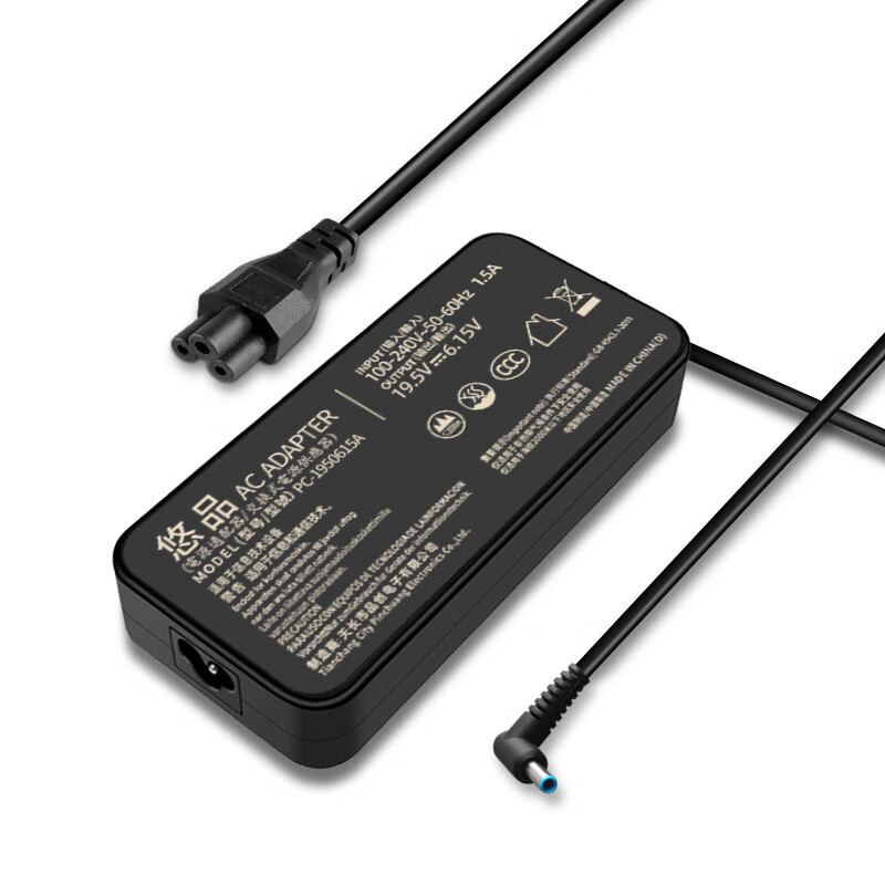 悠品 惠普笔记本充电器19.5V6.15A 120W通用hp ENVY17/光影/暗影精灵2/omen电脑电源适配器线蓝口带针