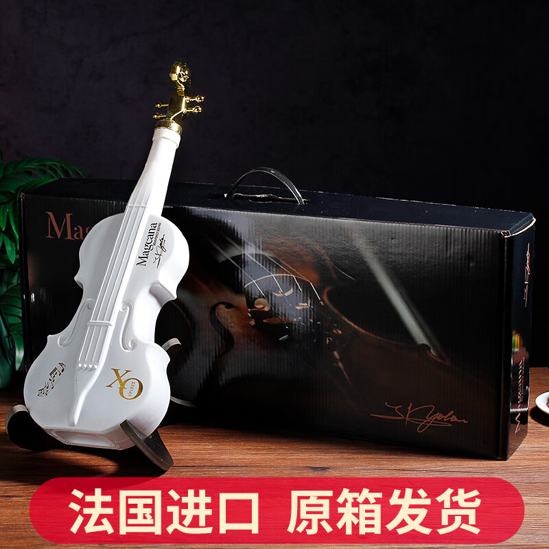 玛格卡纳法国进口洋酒天籁之音XO白兰地40度小提琴烈酒礼盒装赠送实木底座 小提琴XO 1000mL 1瓶 礼盒装