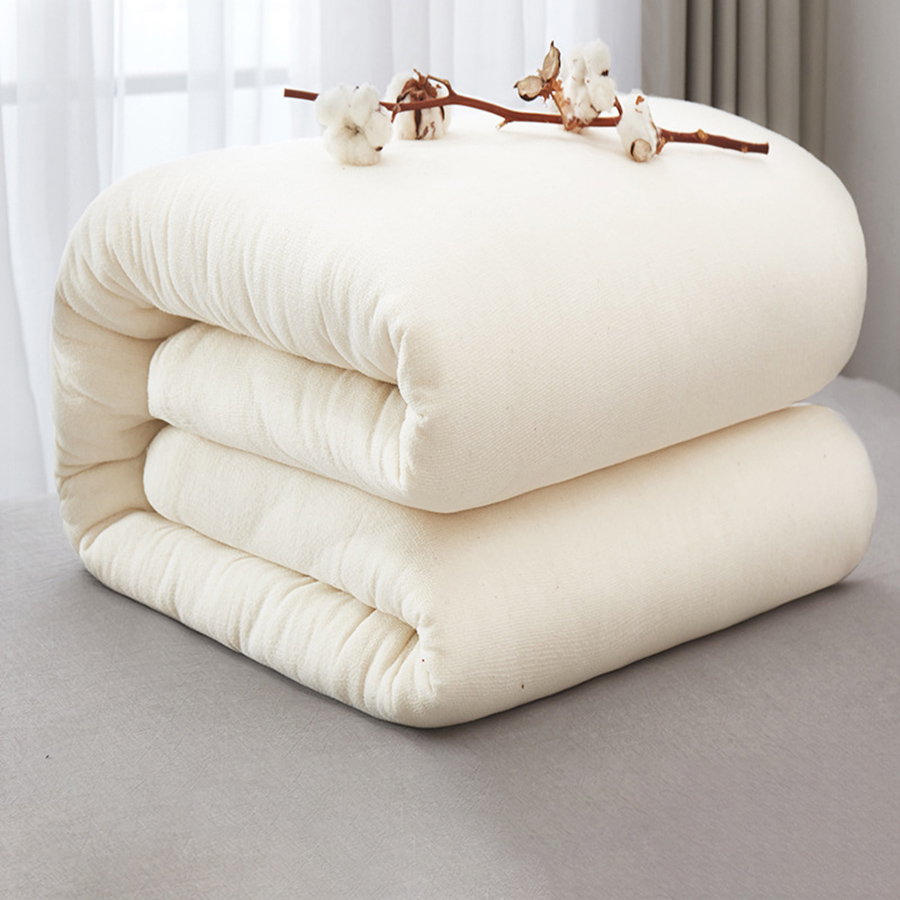 棉被新疆棉花棉絮花被芯床棉被被子加厚保暖冬被全棉垫被棉胎 3斤春秋