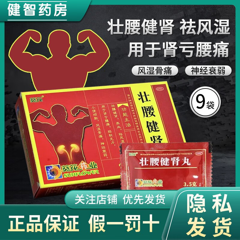 葵花 壮腰健肾丸 3.5g*9袋 /盒 1盒