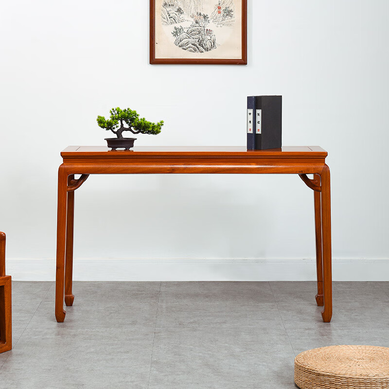 大果紫檀)全实木条案新中式玄关桌客厅案台供桌苏作明式 明式条案 长
