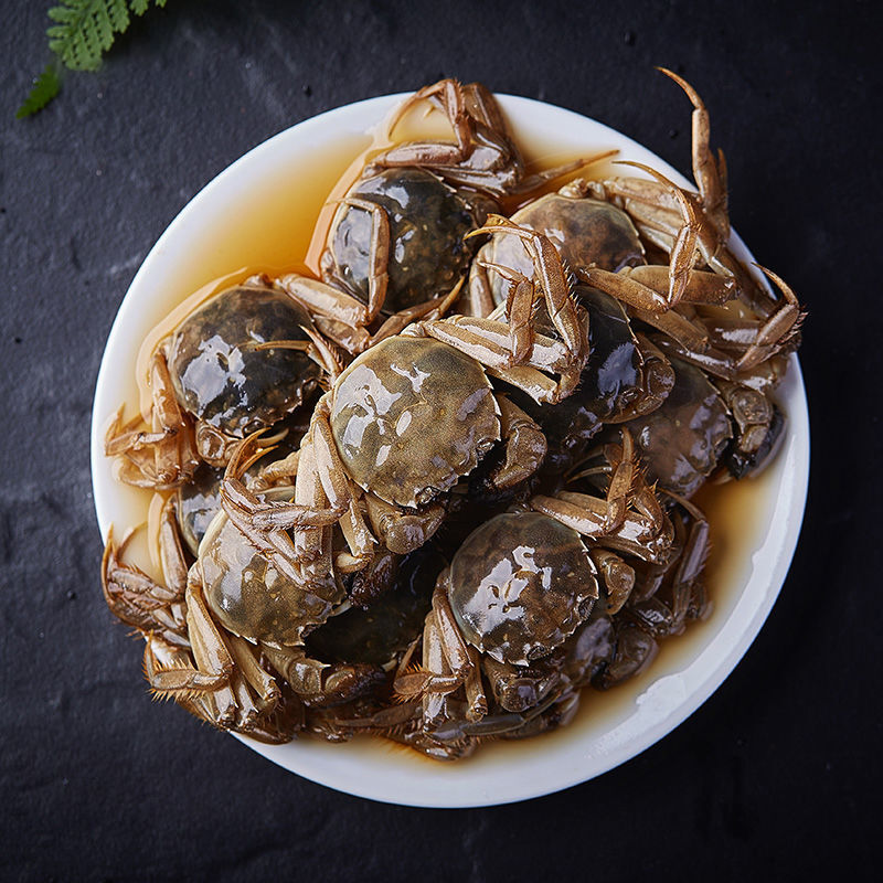 醉蟹900g开罐即食醉河蟹毛蟹鲜活腌制宁波特产海鲜下酒菜有膏有黄