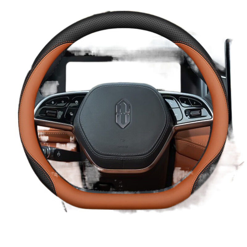 车达品问界M9 M7 M5方向盘套新问界专用配件车内用品超薄把套四季通用 M9专用【望舒杏】 其它