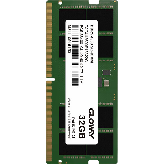 光威（Gloway）32GB DDR5 4800 筆記本內(nèi)存條 天策S系列 助力AI 適配黑神話悟空