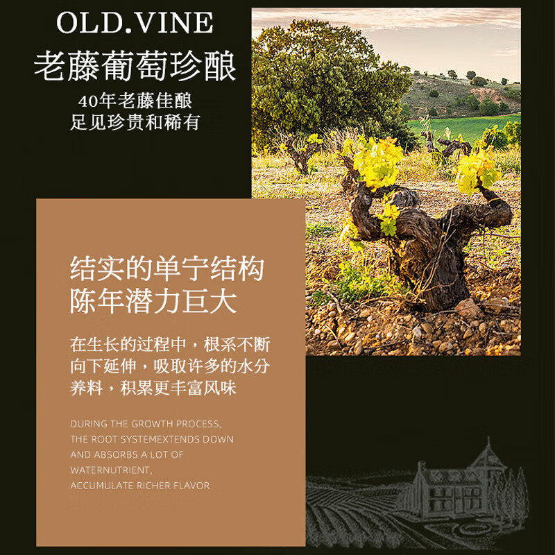 赫图令【国际金奖/2箱】法国原瓶进口红酒整箱波尔多干红葡萄酒送礼盒装 【老藤14度】2箱共12瓶