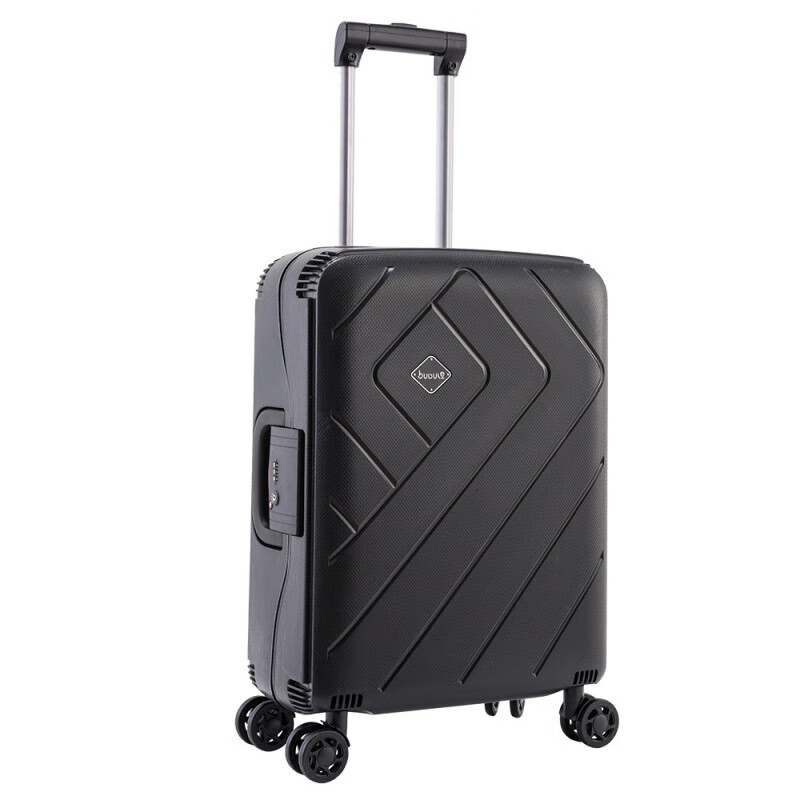 kshk黑色商务出差行李箱男士万向轮加厚拉杆箱旅行登机拉杆箱 黑色 20