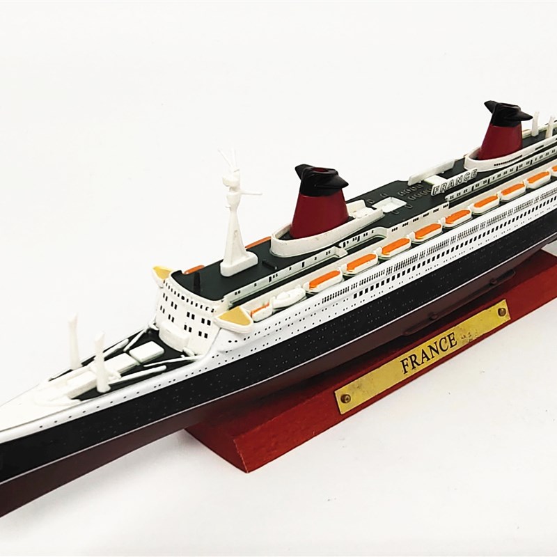 法兰西豪华游轮 1:1250 法兰西号大型豪华游邮轮仿真合金船模型l 件at