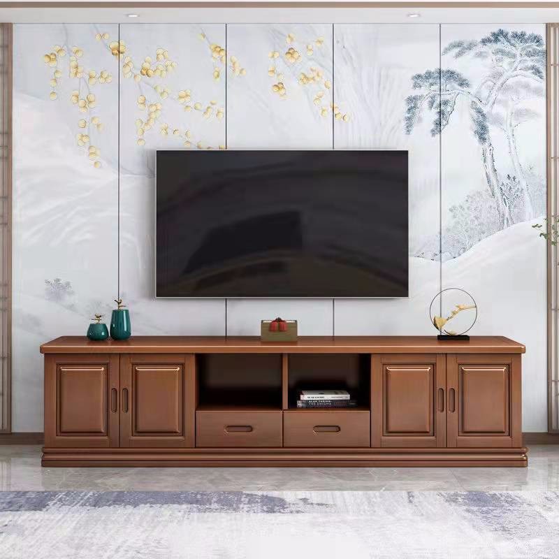 陈飞家具实木电视柜家用客厅影视柜中式经济型农村卧室收纳地柜1.