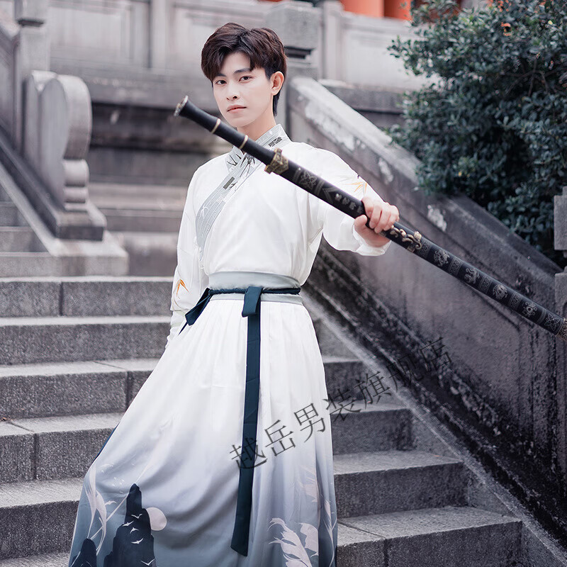 越岳汉服男装古装情侣装刺绣侠客中国风武侠仙气飘逸cp套装 图片色(男