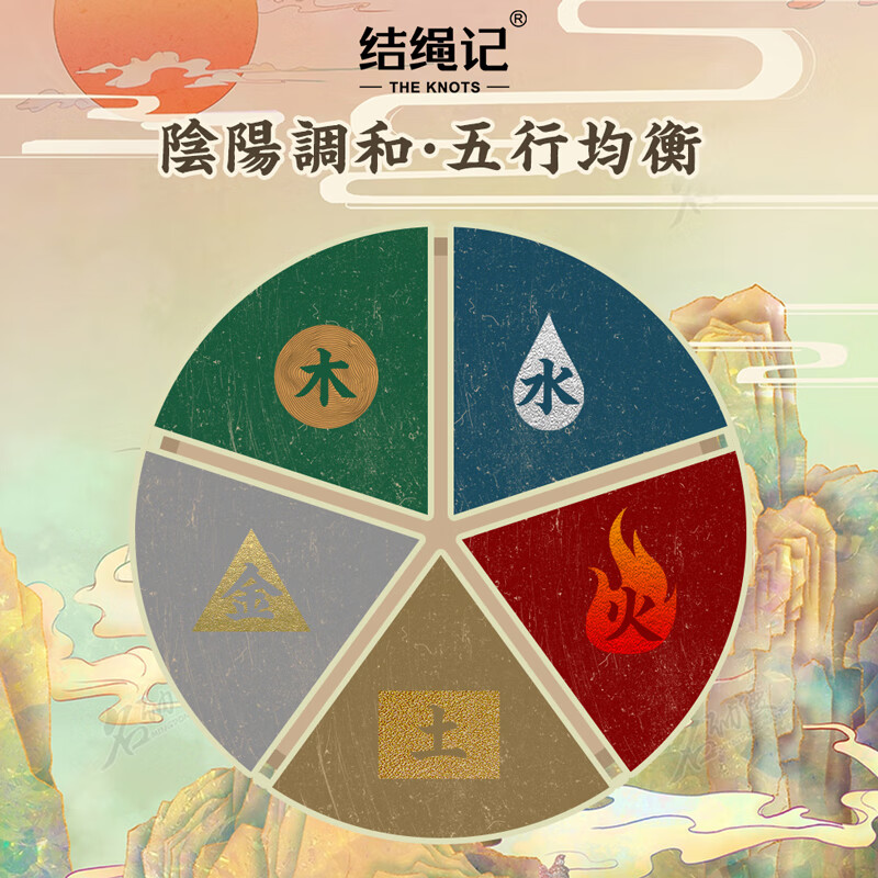 结绳记五行调和彩色手绳脚绳手工编织男女手链脚链古风定制礼品 xs码