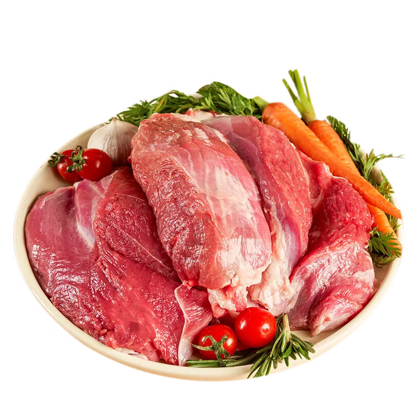 亿兆鲜 内蒙古锡林郭勒散养苏尼特羔羊前大腿肉去骨羊腿 烧烤食材 5斤