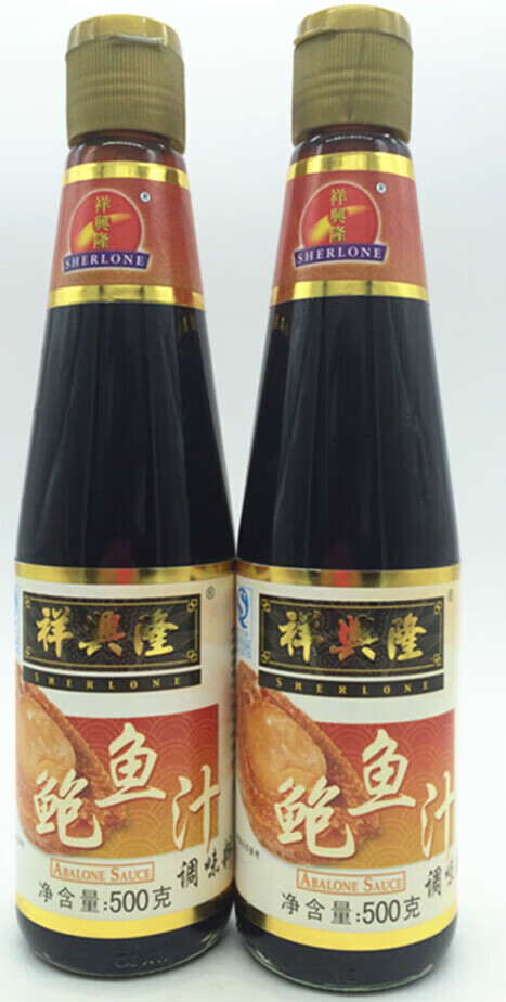 茗仟(mingqian)广东特产 祥兴隆鲍鱼汁500g*2瓶  鲍鱼酱 燕翅鲍调味料
