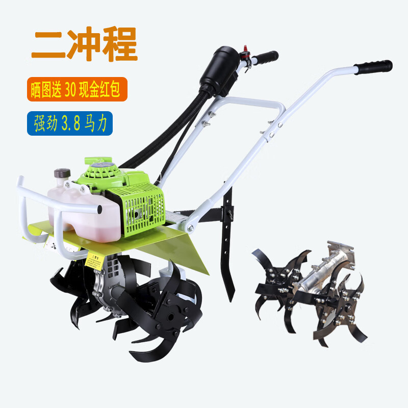 螺丝侠旋耕机开荒汽油多功能农用小型耕田锄草开沟松土机 二冲程主机