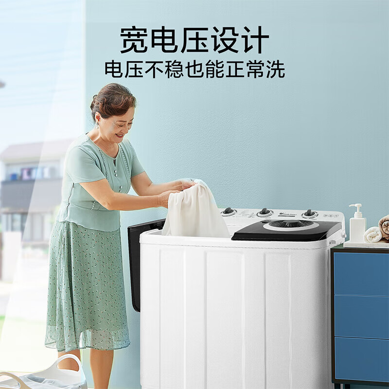 小天鹅（LittleSwan）洗衣机半自动双缸双桶 大容量家用宿舍租房甩干脱水分离简易操作 以旧换新 【10公斤容量】TP100V528E