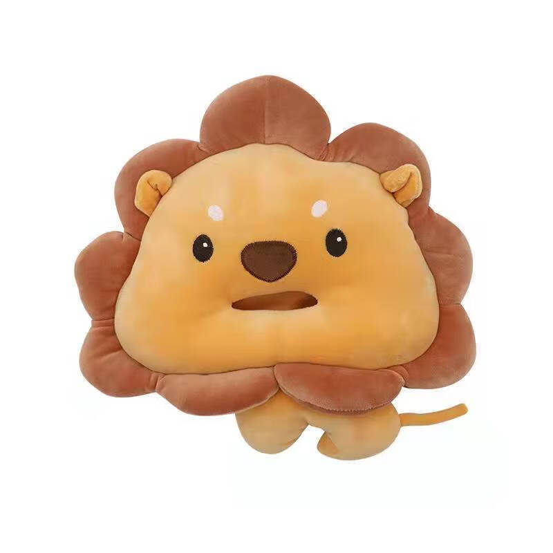 纸巾盒可爱毛绒扶手箱卡通多功能网红靠椅挂式纸巾包狮子 可爱小狮子