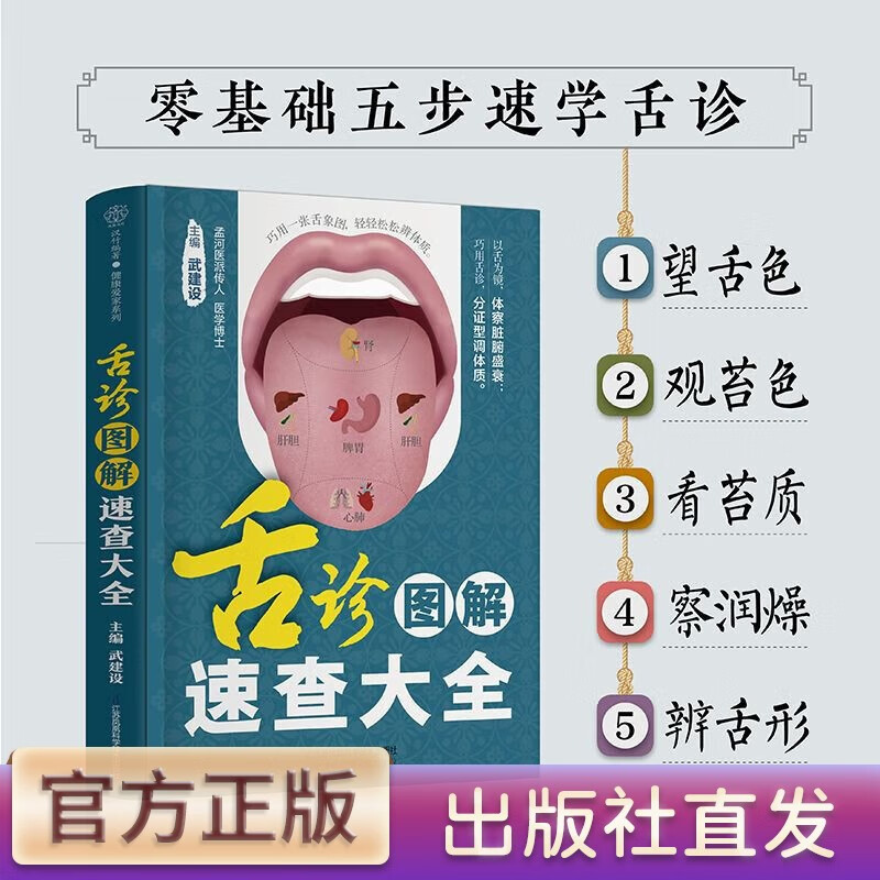 【官方正版】舌诊图解速查大全  自诊自查 分证型 查病因 调理身体  中医养生书籍 穴位图 舌诊 舌象图 舌苔 中医药 望舌诊病 舌色 苔色 苔质 舌形 药膳食疗 中药方剂 穴位疗法 日常调理 保健书