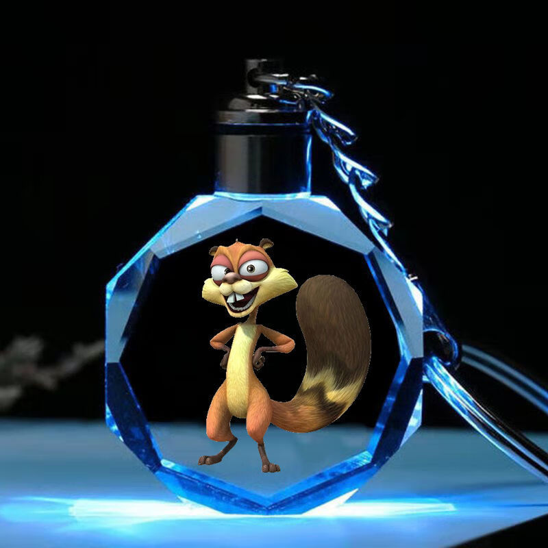 熊出没逆转时空十周年水晶钥匙扣挂件送男女儿童生日礼物玩具 蹦蹦