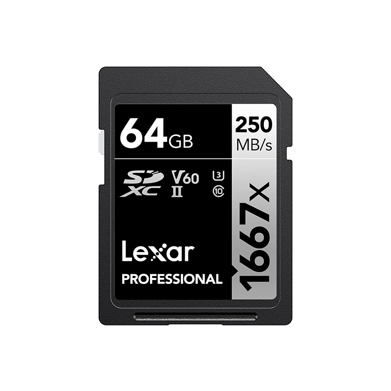 Lexar 雷克沙 PROFESSIONAL SD存储卡 64GB（UHS-II、V60、U3)