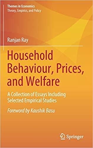 预订 household behaviour, prices, and welfare