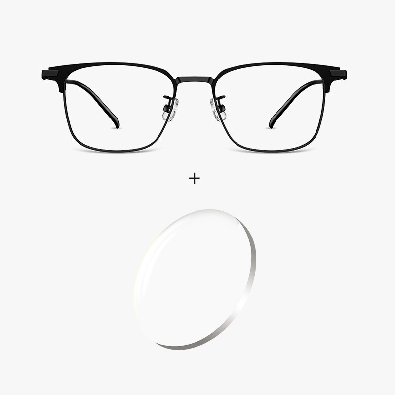 派丽蒙眼镜框可配镜片派丽蒙近视女多边形超轻显瘦韩版潮纯钛透明眼镜