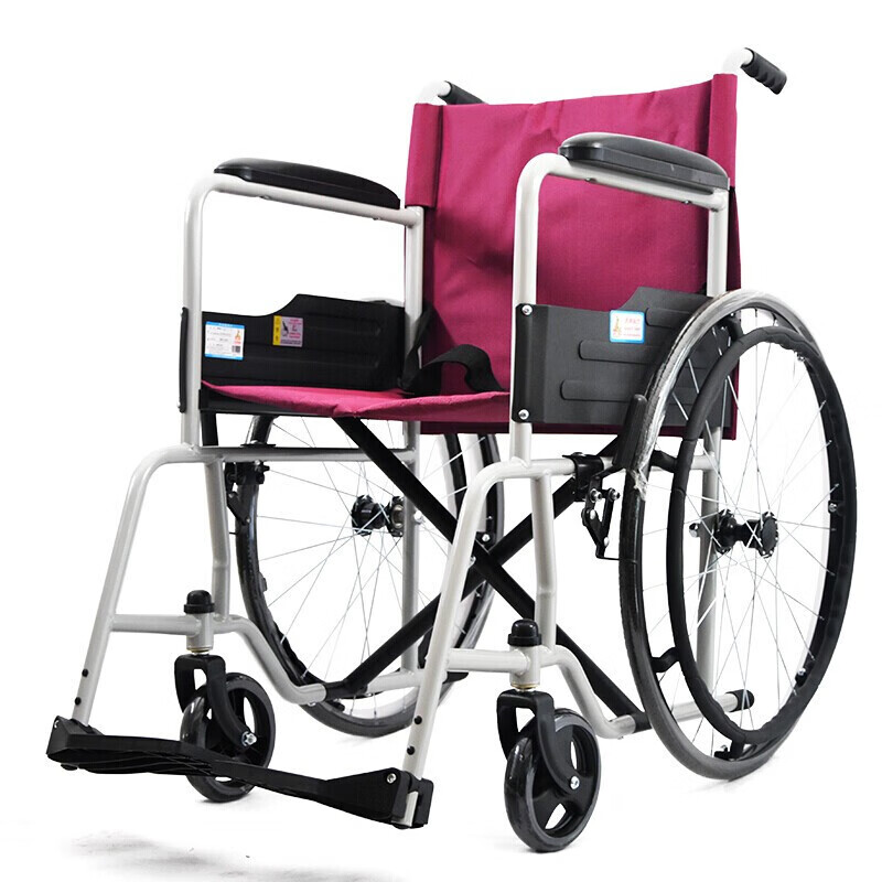 凤凰(phoenix) phw809 手动轮椅可折叠老人手推车免充气实心胎残疾人