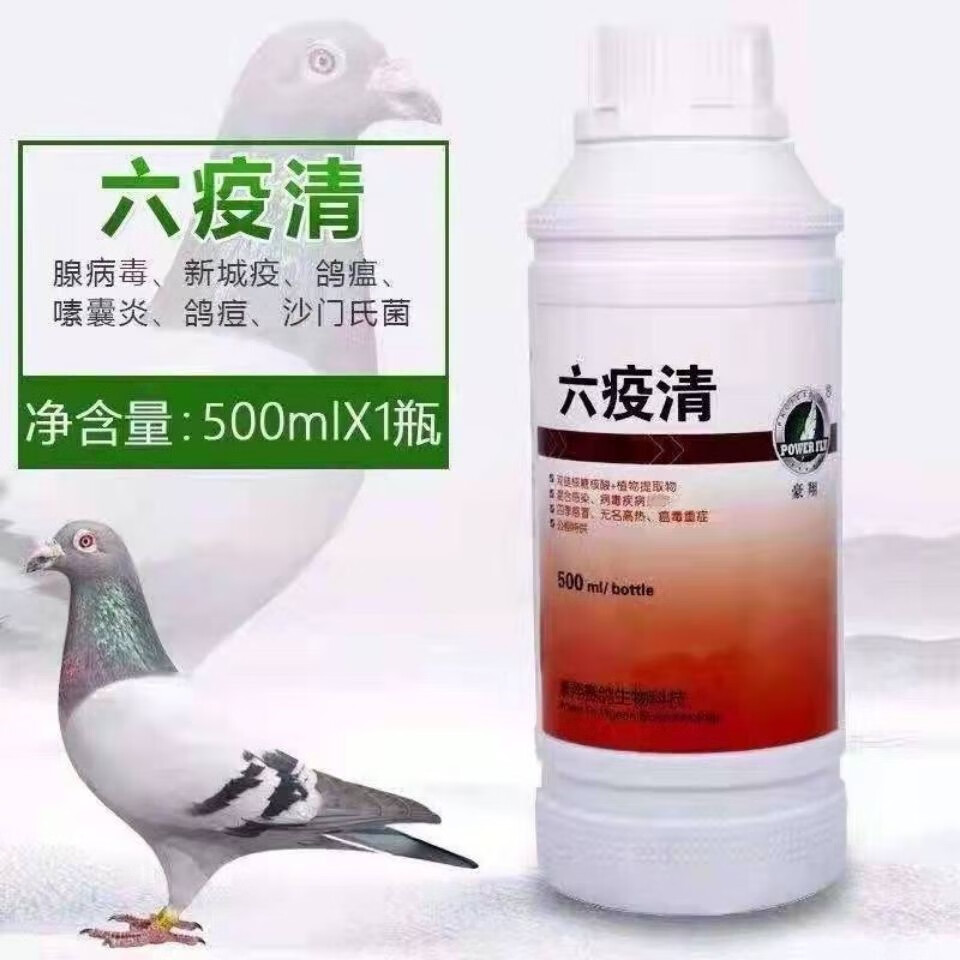 fly reach fff豪翔鸽药六益清公棚装腺病毒新城疫水便鸽瘟六疫清鸟赛