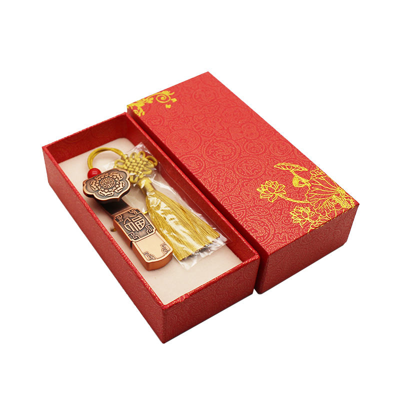 zjrdiy五福复古 如意u盘16g32g64g 个性刻字定制中国风礼品学校企业