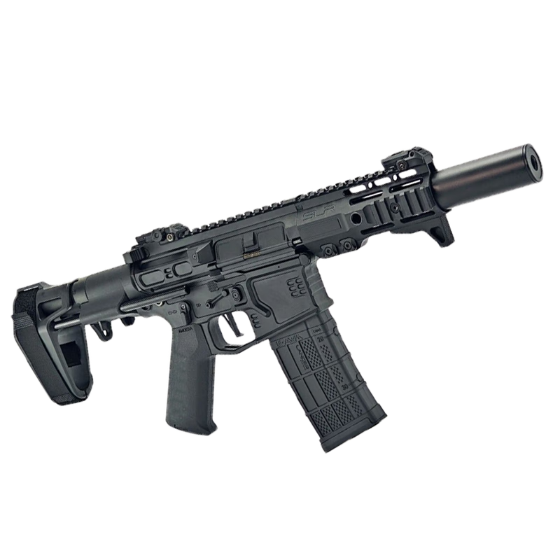 高恩精擊slr4代火控水玩具槍軟彈槍兒童突擊步搶成人沖鋒發(fā)射器wargam 精擊火控slr4代高配(11v)-BK