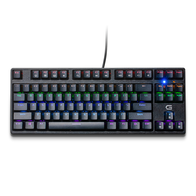 戴尔戴记严选机械键盘键盘机械游戏键盘全键无冲多彩混光灯87键竞技版