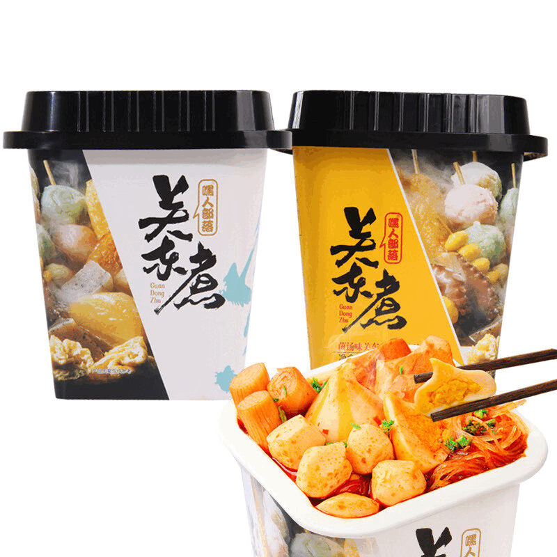 嘿人部落关东煮 方便食品日式冲泡关东煮麻辣烫懒人快餐 香辣味155克*6盒