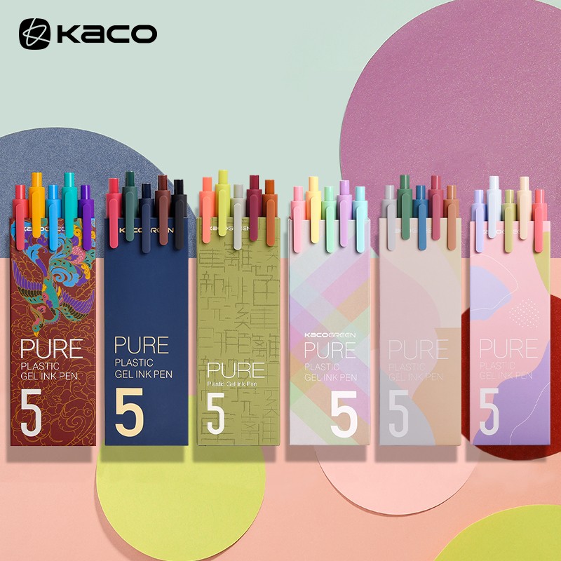 5手账标记笔彩芯学生用多色系记号笔记创意国风莫兰迪按动笔 六盒