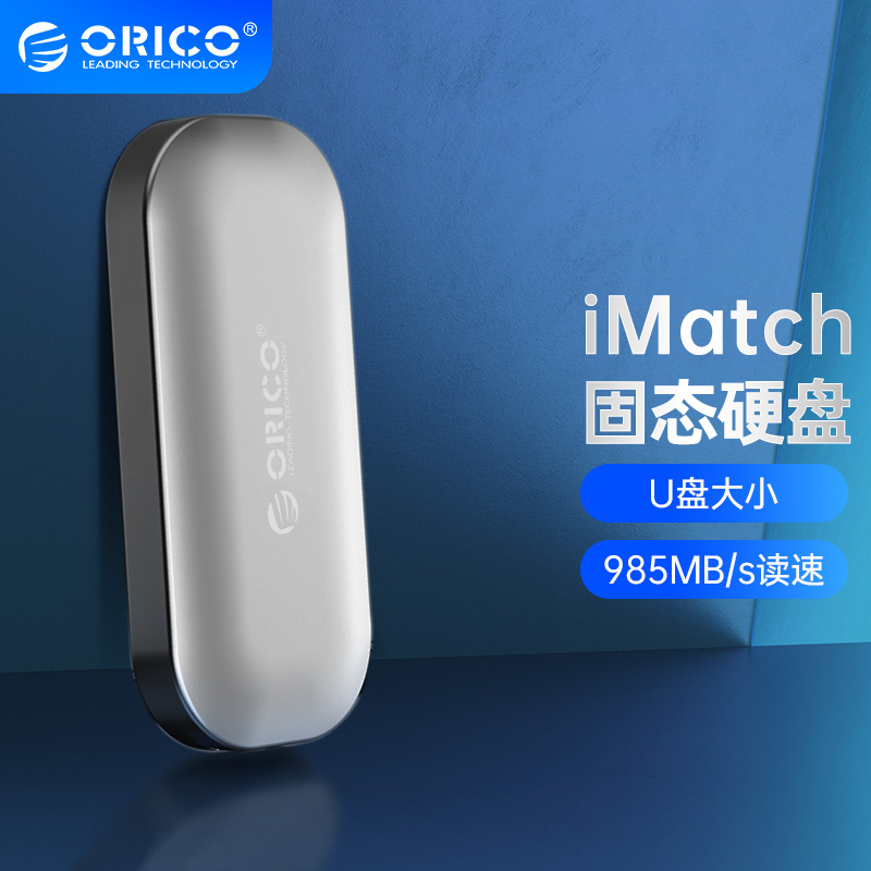 ORICO 奥睿科 iMatch系列 IV300 USB 3.1 移动固态硬盘 Type-C 500GB 简约银