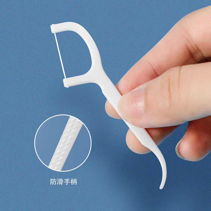 小啄卫士高分子牙线棒细牙线清洁口腔护理扁线弓形牙签线剔牙棒牙缝刷细 【直柄纤细线3盒装】150支