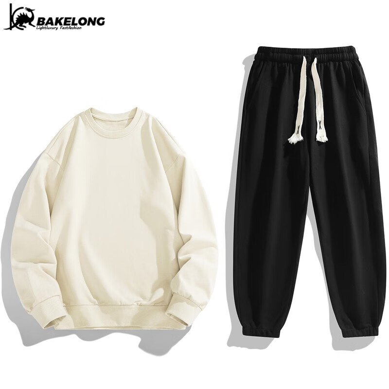 巴克龙（bakeLong）男装套装卫衣套装男春秋运动两件套卫衣裤子休闲男装 杏色 2XL怎么看?