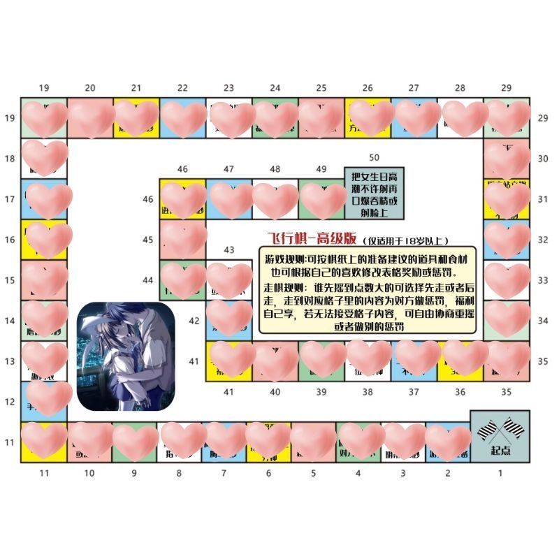 大富翁情趣调情多人互动玩具女仆私密惩罚污小游戏 版(含棋子骰子)