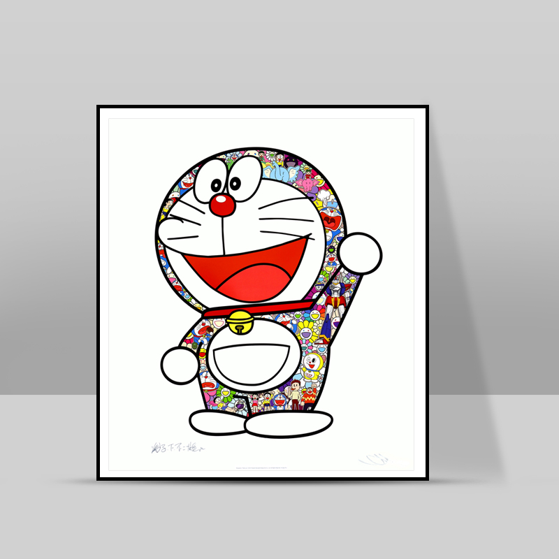 哆啦a梦机器猫潮流艺术日系卡通客厅玄关装饰画72x59cm 哆啦a梦-正面