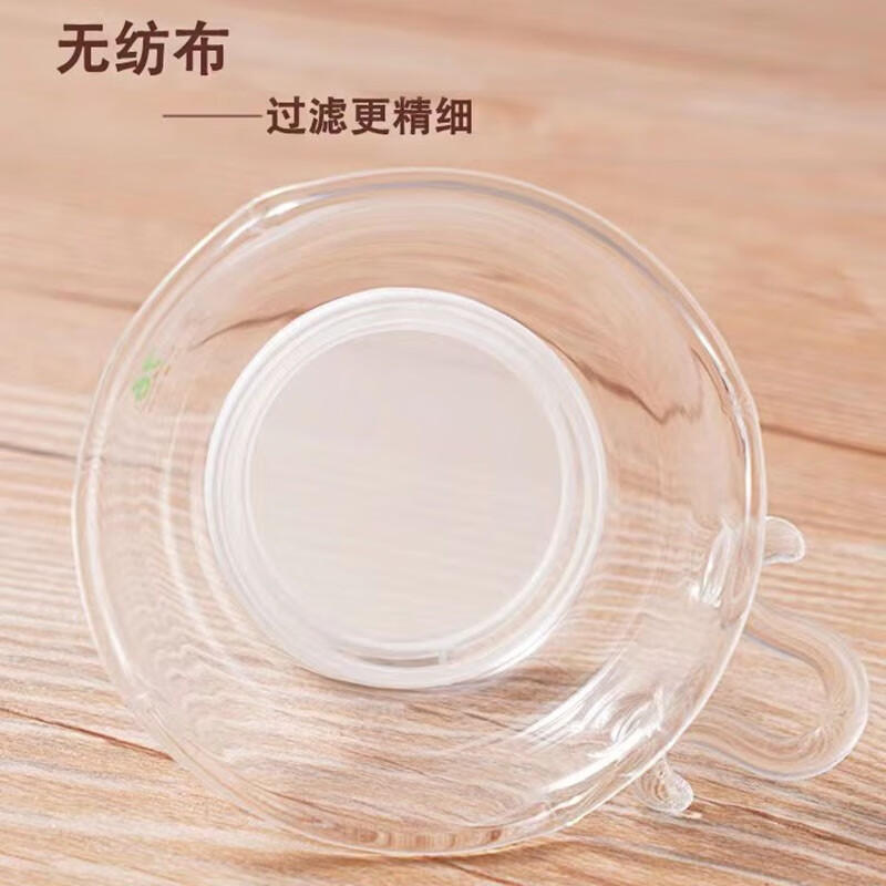 76茶业台湾玻璃公道杯带茶漏茶滤过滤网分茶器茶隔漏斗茶具配件滤茶器 单过滤网-茶色