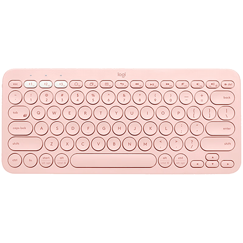 罗技（Logitech）K380蓝牙键盘无线办公商务多设备便携超薄女生键盘平板手机笔记本iPad键盘 K380 粉色