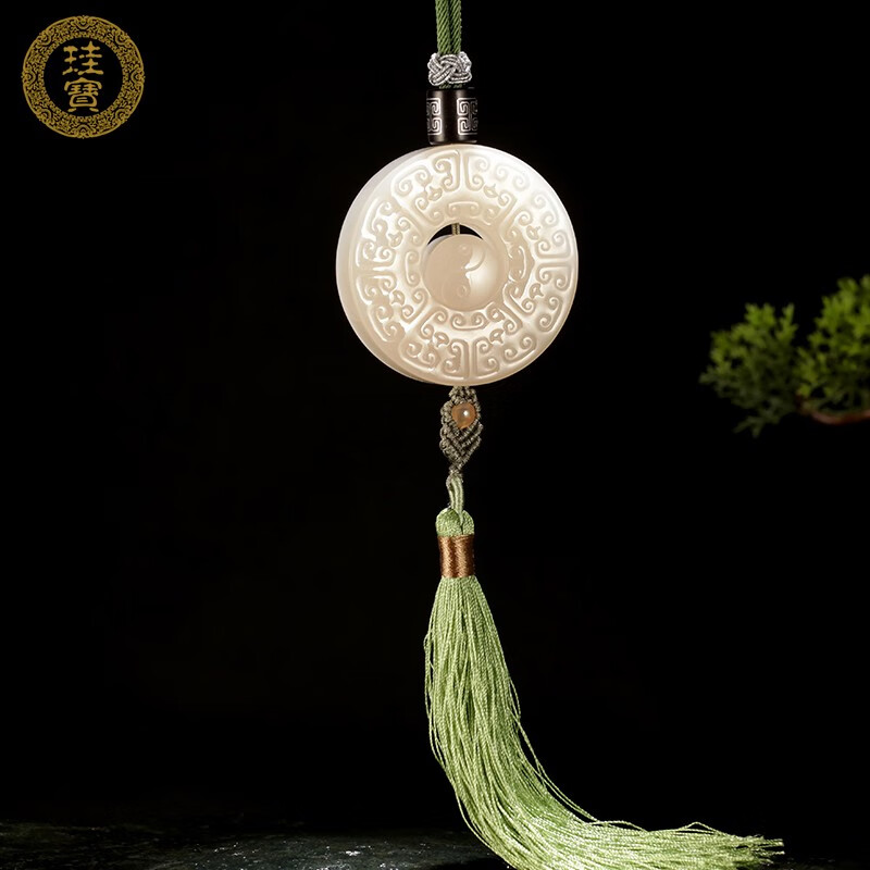 漢代 竜鳯紋玉韘佩装身具 古玉和田玉ペンダント 中国美術骨董工芸品収蔵