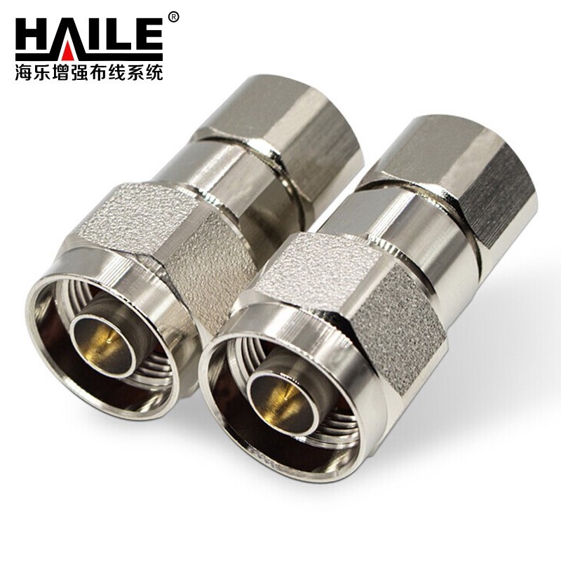haile 50-7馈线n型公头rg8-u馈线转接头 纯铜馈线接头免焊1个