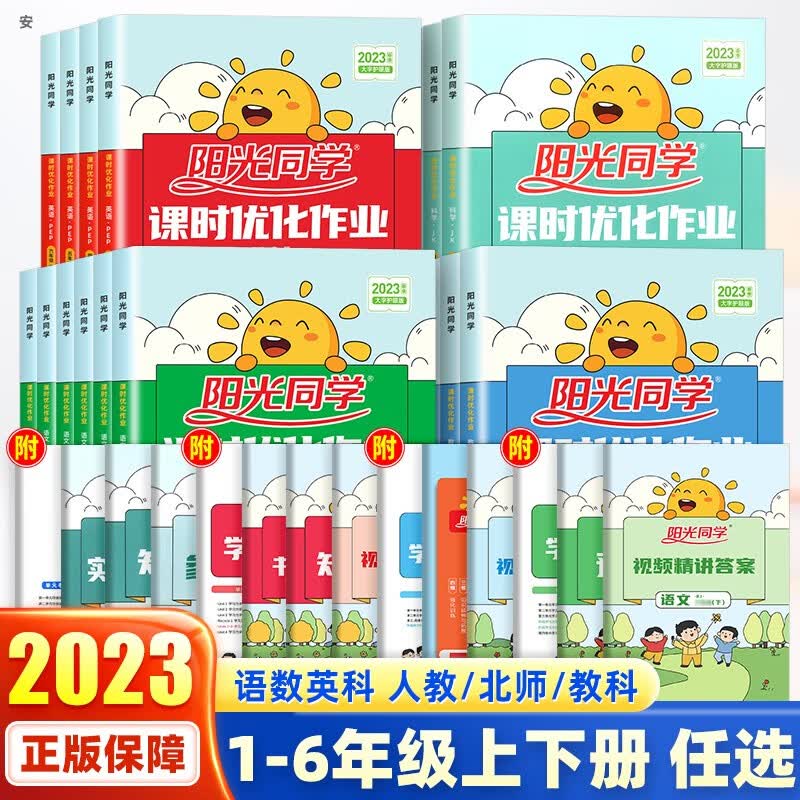 年级科目自选】2023新版阳光同学一二三四五六年级上下册课时优化作业全优好卷语文数学英语书人教版北师大版 教材同步练习题全套单元试卷测试卷 二年级上册 课时优化作业语文人教版