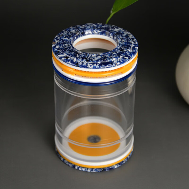 上海老谭蝈蝈罐 上海老谭青花大理石双底双窗有机蝈蝈筒蝈蝈罐独l