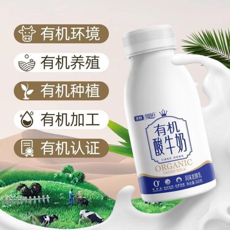 圣牧塞茵蘇酸奶現(xiàn)貨原味內(nèi)蒙古有機(jī)酸牛奶240g*7瓶 有機(jī)原味酸牛奶240g*7瓶