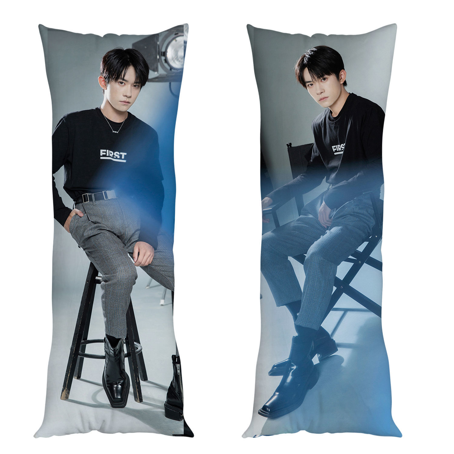 新型易烊千玺礼物等身抱枕 tfboy人形周边长条枕头来图照片定制女生日