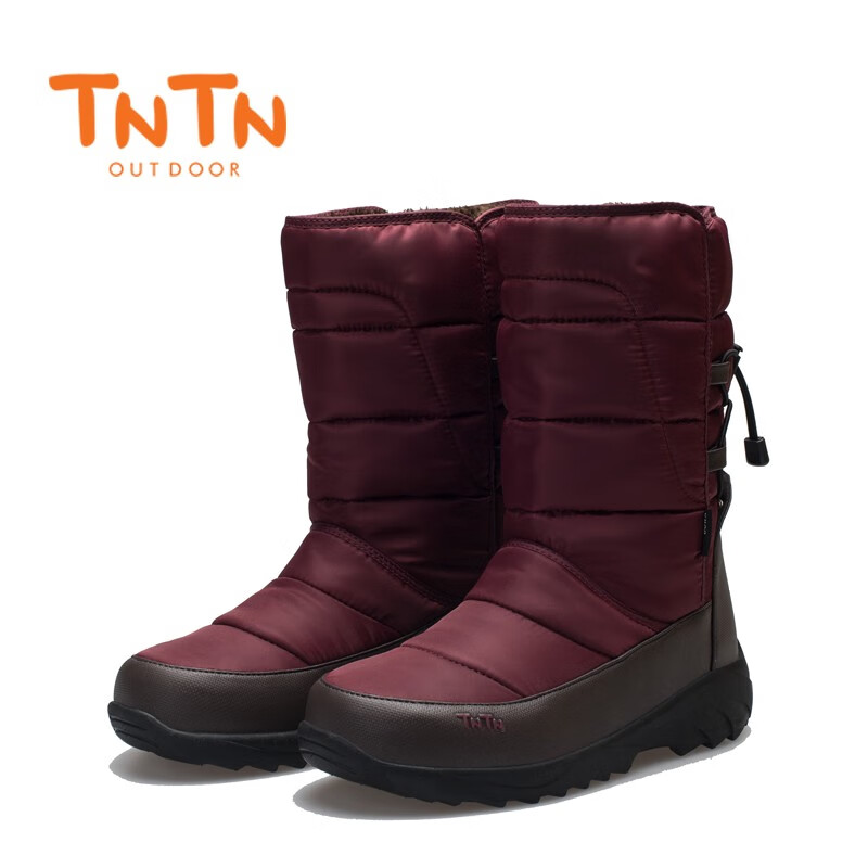 TNTN哈尔滨冬季防寒加厚底3M新雪丽保暖绒男女士东北雪乡雪地靴棉鞋子 枣红 38 偏小请买大1码