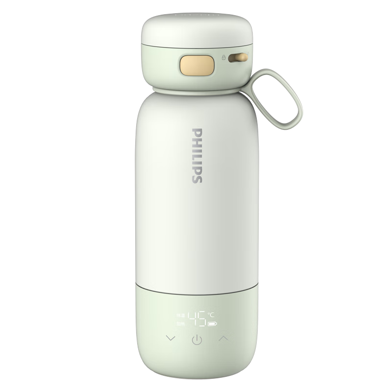 飞利浦（PHILIPS）无线便携式恒温智能水杯壶保温杯可充电烧水杯外出泡奶320ml