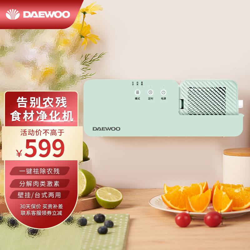 韩国大宇(daewoo)壁挂果蔬清洗机洗菜机家用全自动肉类净化器水果智能